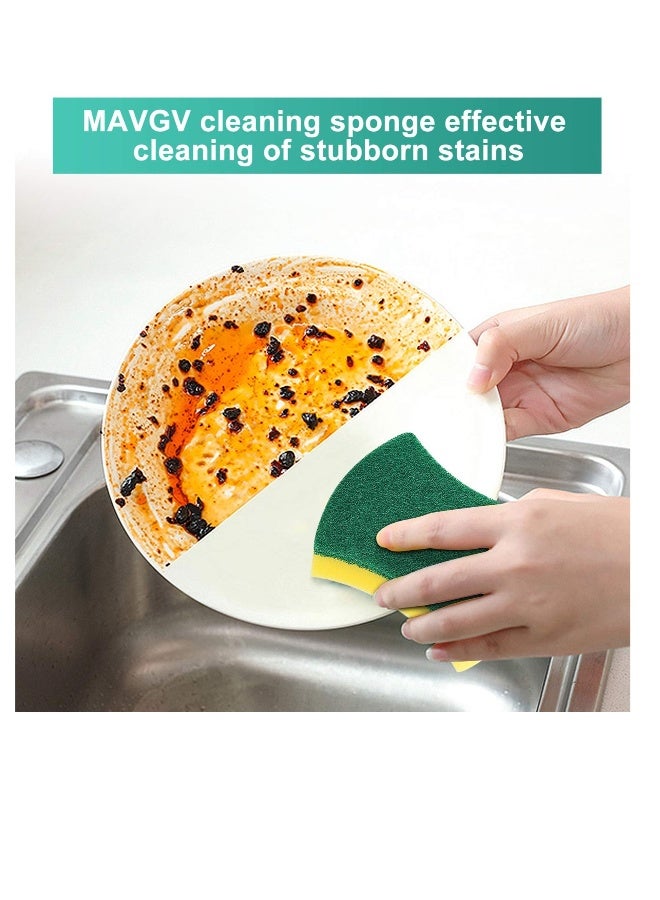 إسفنجات تنظيف المطبخ، عبوة 24 قطعة صديقة للبيئة غير Scratch لتنظيف الأطباق، إسفنجات المطبخ للتنظيف المنزلي، إسفنجات الأطباق لغسل الأطباق، الأواني والمقالي - Image 3