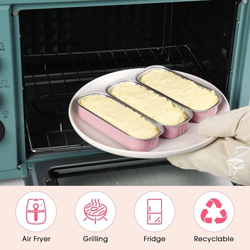 JPPSUJJ 100 Pack Mini Cake Pans with Lids and Spoons, Disposable Aluminum Foil Cake Tins（6.8oz） Individual Small Cake Baking Containers for Party, Wedding, Birthday - Image 4