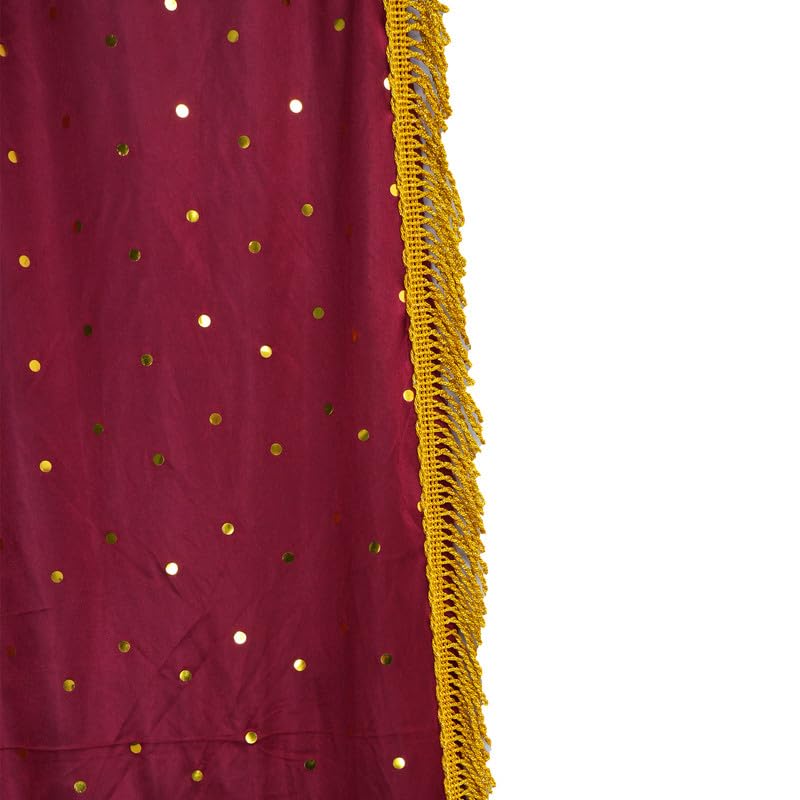 PRIYAKANT SAFAWALA PRIYAKANT SAFAWALA Ganpati Decoration Entry Gate Ideas at Home Festival Wedding Birthday and Special Ganesh Chaturthi Decoration Gate Size Width 5 Feet and Hight 6 Feet Maroon and Fown - Image 4