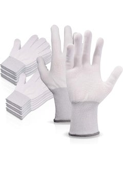 Ehdis EHDIS Nylon White Working Gloves Labor Vinyl Wrap Gloves Non-slip PC Building Gloves  - Image 1