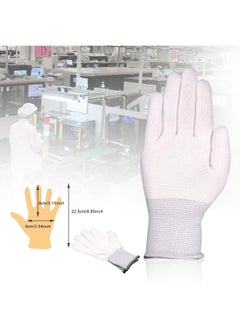 Ehdis EHDIS Nylon White Working Gloves Labor Vinyl Wrap Gloves Non-slip PC Building Gloves  - Image 2