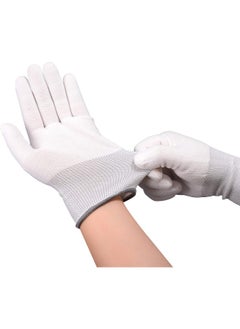 Ehdis EHDIS Nylon White Working Gloves Labor Vinyl Wrap Gloves Non-slip PC Building Gloves  - Image 5