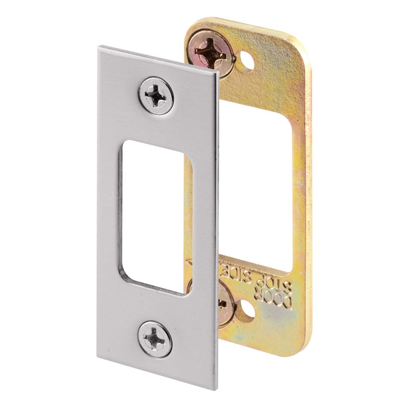 Defender Security Prime-Line E 2483 Deadbolt Strike, for Use with Wood Or Metal Door Jambs, 2-3/4 In. Height x 1-1/8 In. Width, Steel, Satin Nickel (Single Pack) - Image 4