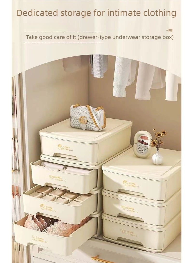 nehem 3-Piece Underwear Organizer Set - Bra Storage Box + 12-Slot Panty Organizer + 16-Compartment Sock Drawer | Space-Saving Closet Organization System - Image 2