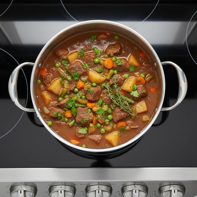 KEAWELL K3 Premium 8-Quart Tri-Ply Stainless Steel Stockpot with Lid, Induction & Oven Safe up to 600Â°F, Even Heating, Professional Cookware for All Stovetops (8-Qt) - Image 4