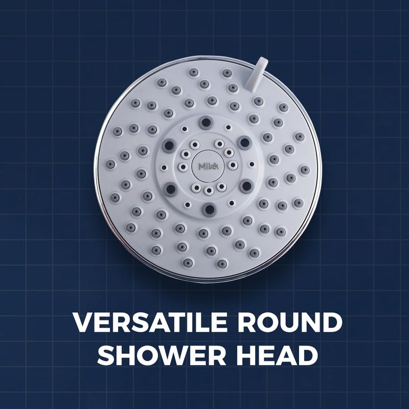 Mila India MILA AquaPulse Shower HeadMSXX0102CM ABS shower head surface 5 Function Nozzle Shower RainMassageBubbleMixMix 100mm - Image 2