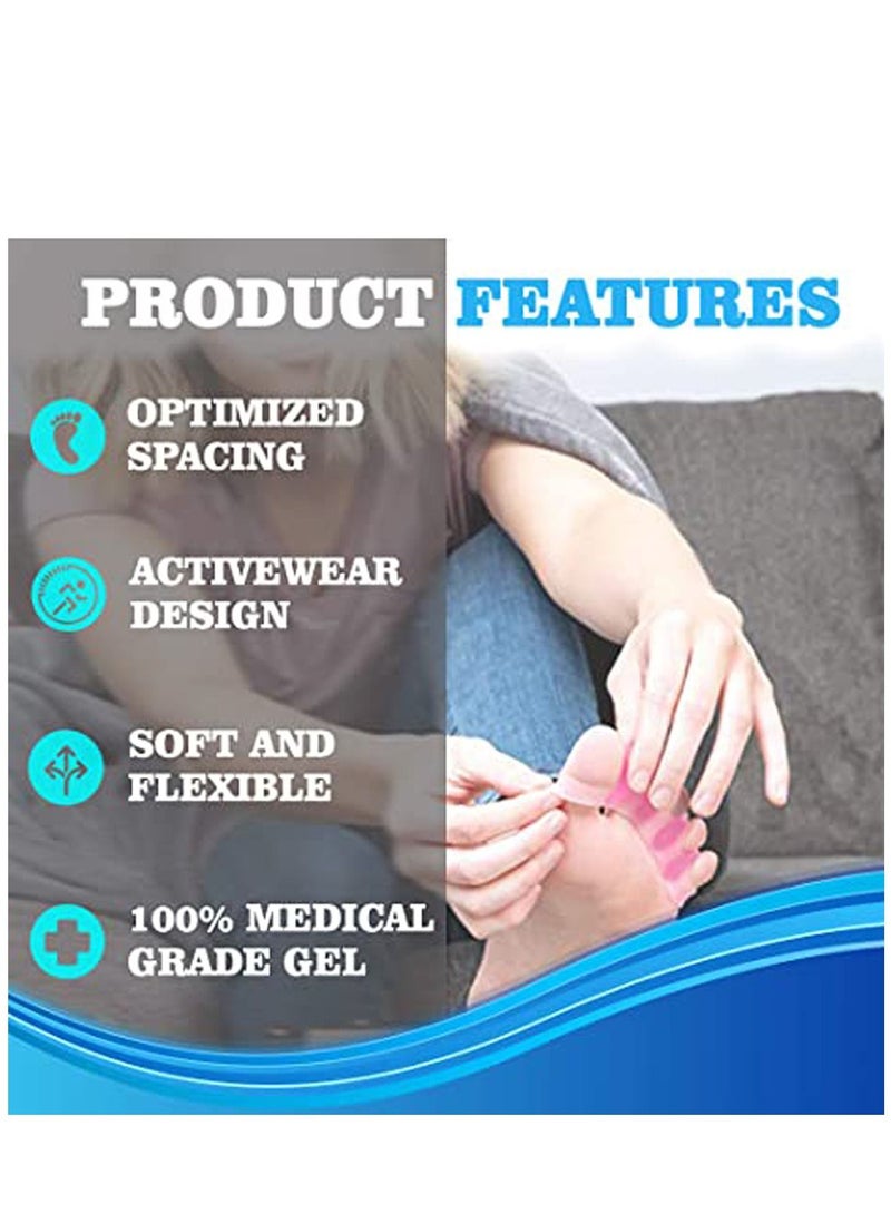 KASTWAVE 5 Pair Toe Separators for Overlapping Toes and Restore Crooked Toes to Their Original Shape, Correct Bunions Universal Size - Image 2