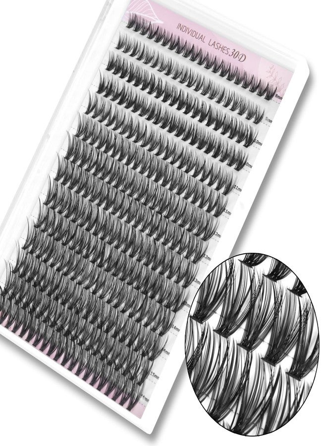 FinyDreamy 30D Lash Clusters 280pcs Individual Lashes 8-16mm Mix Lengths Volume Cluster Lashes C Curl 0.07mm Thickness Eyelash Individual Cluster Lashes And Apply Under Your Lashes (30D 8-16mm) - Image 1