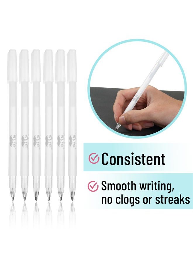 Mr. Pen White Pens, 8 Pack, White Gel Pens for Artists, White Gel Pen, White Ink Pen, White Pens for Black Paper, White Drawing Pens, White Art Pen, White Pen for Artists, White Pen for Drawing - Image 3