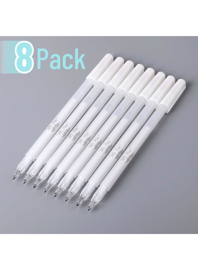 Mr. Pen White Pens, 8 Pack, White Gel Pens for Artists, White Gel Pen, White Ink Pen, White Pens for Black Paper, White Drawing Pens, White Art Pen, White Pen for Artists, White Pen for Drawing - Image 2