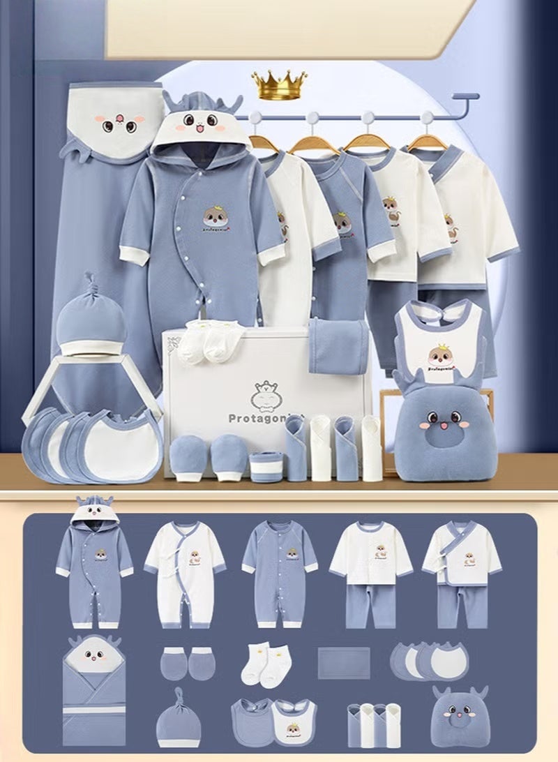 HOOKOR 26PCS Newborn Baby Gifts Set, Newborn Layette Gift Set, Baby Clothes Accessories Set for Boys and Girls, Premium Cotton, Perfect Gift Box with Beautifully Suitcase for Spring Summer Autumn Winter - Image 1
