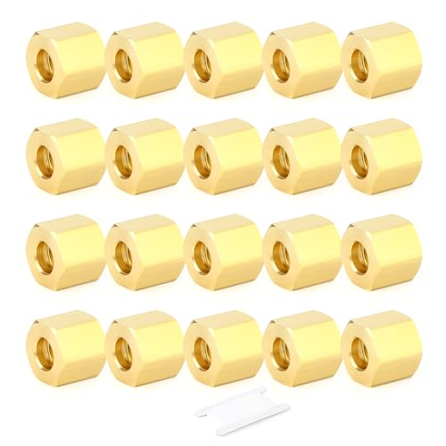 GASHER 20PCS Brass 12 Compression Fitting Brass Compression Ferrule head - Image 1