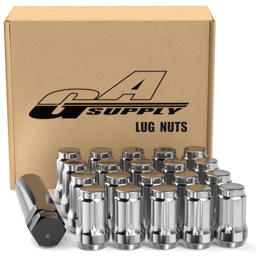 GAsupply 12 x 20 Lug Nuts 1220 Closed End 6 Spline Tuner Lug Nut Set 138 35mm Tall Conical Seat 60 Degree Lug Nuts 20 Pack1 Socket Key - Image 1