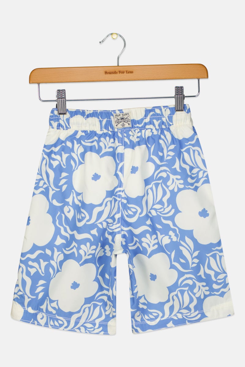 GAP Kids Boy Tropical Print Drawstring Shorts, Multicolor - Image 1