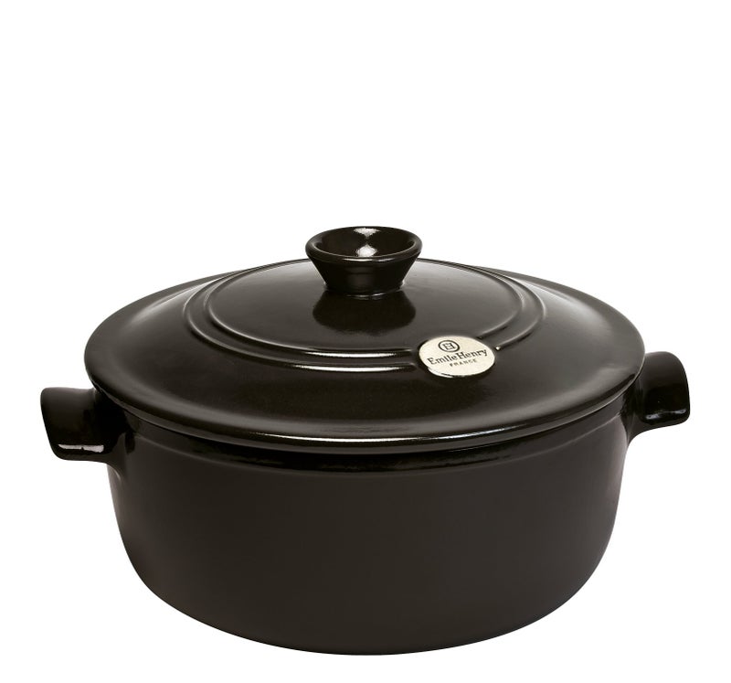 Emile Henry 55 Qt Round Dutch Oven  Charcoal