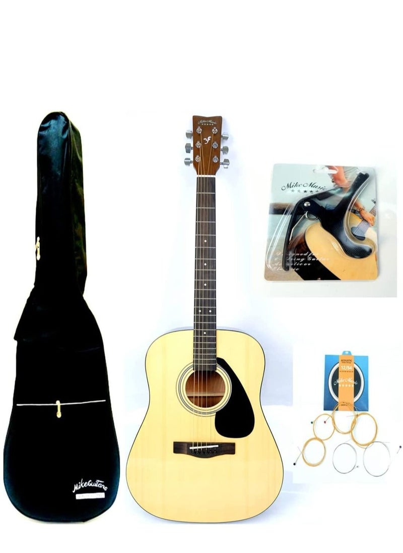 Mike Music Guitars Full Size Thinline Acoustic Electric Guitar with Free Gig Bag Capo & Picks Right Handed (41inch 4eq, Natural) - pzsku/ZEA7809556B807AFD2AF5Z/45/_/1660316036/c642eebe-1d6a-4dab-9085-42fd49bfbb5c