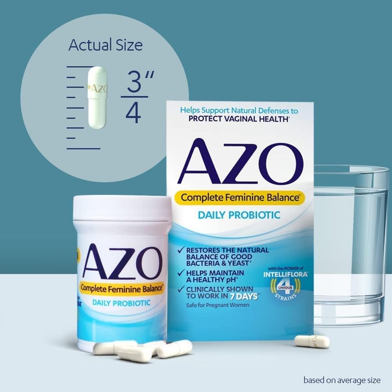 AZO Complete Feminine Balance Daily Probiotics for Women Clinically Proven  D Mannose Urinary Tract Health Cleanse Flush  Protect The Urinary Tract - Image 4