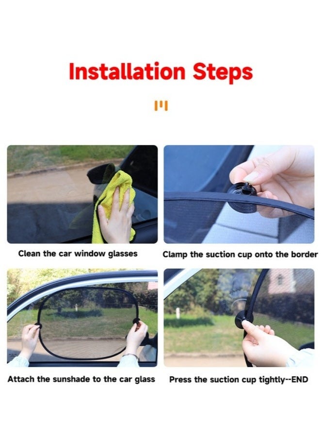 5pcs Foldable Car Window Sunshade with Storage Pouch, Front Windshield Reflective Sunshade, Car Windshield Sunshade for Sun Protection and Block UV Rays, Keep Vehicle Cooler - Image 5