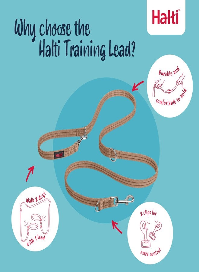 Halti Training Leash - Multifunctional Double-Ended Dog Leash, Ideal for Anti-Pulling Dog Training. Lightweight & Durable. Suitable for Small to Medium Dogs & Puppies (Size Small, Desert Sand, 2m) - Image 3