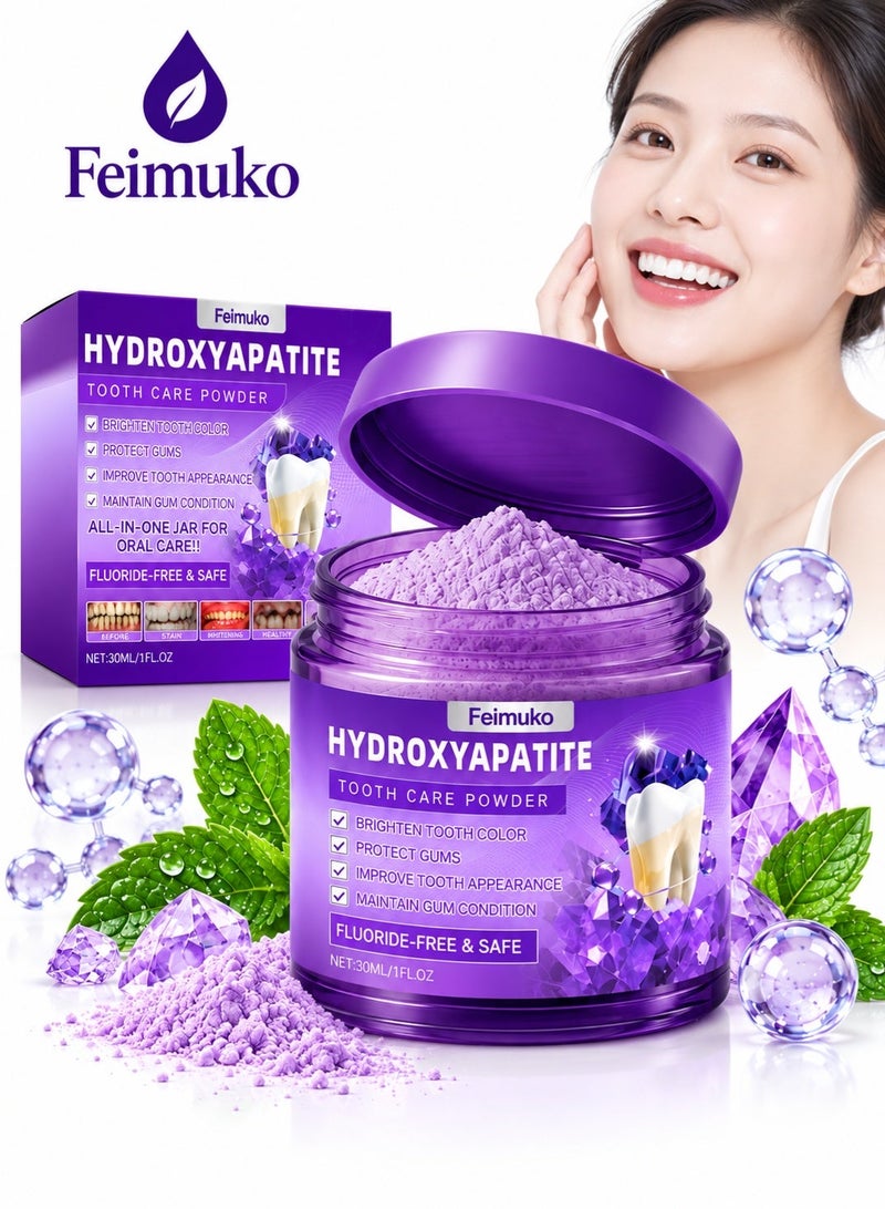 Feimuko Natural Mineral Teeth Whitening Powder – Stain Removal & Enamel Repair, 50g - Image 1