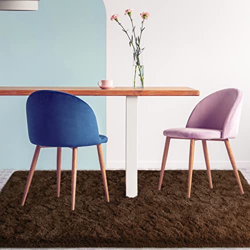 Merelax Modern Soft Fluffy Large Shaggy Rug for Bedroom Livingroom Dorm Kids Room Indoor Home Decorative, Non-Slip Plush Furry Fur Area Rugs Comfy Nursery Accent Floor Carpet 4'x6' Brown - Image 5