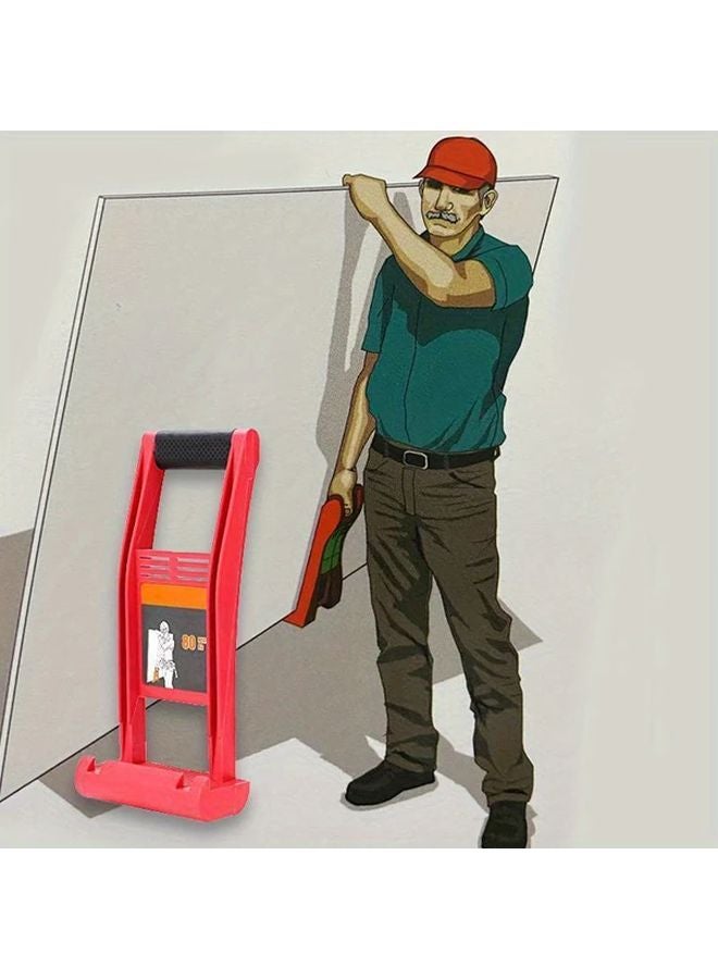 Red Heavy Duty Panel Carrier 80kg Capacity Ergonomic Handle For Drywall Plywood - Image 1