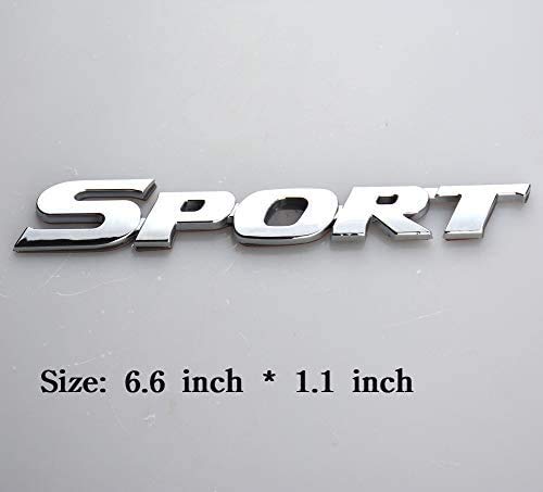 EmbRoom Sport Emblem Car Tailgate Decal Sticker Auto Motorcycle Badge Vehicle Replacement for Universal Car Chrome