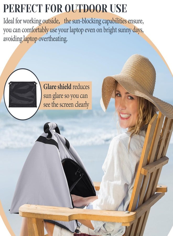 GliCraft Laptop Sun Shade and Water Resistant Tent Bag with Glare Shield, Shoulder Strap, Portable Case for Working Outdoor Foldable Privacy Cover Hood - Image 4