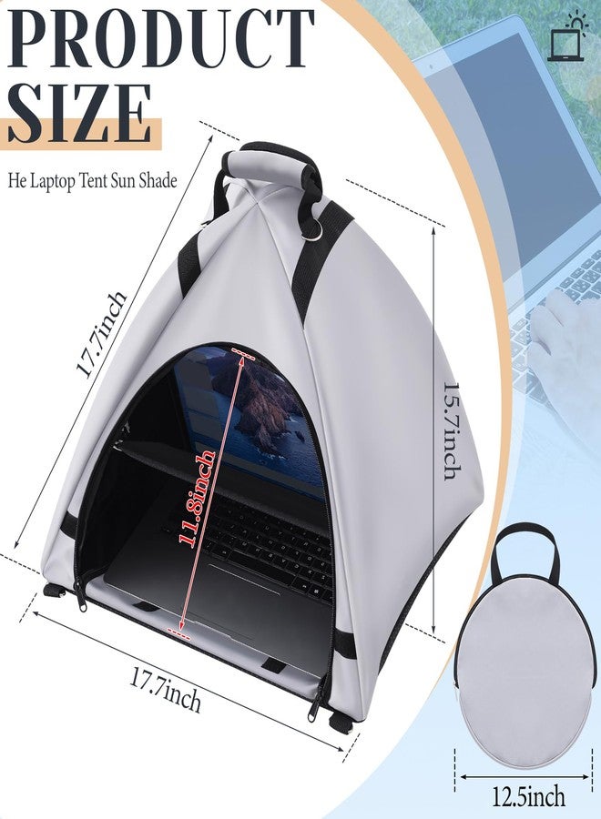 GliCraft Laptop Sun Shade and Water Resistant Tent Bag with Glare Shield, Shoulder Strap, Portable Case for Working Outdoor Foldable Privacy Cover Hood - Image 2
