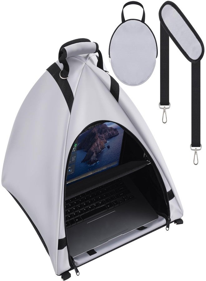GliCraft Laptop Sun Shade and Water Resistant Tent Bag with Glare Shield, Shoulder Strap, Portable Case for Working Outdoor Foldable Privacy Cover Hood - Image 1