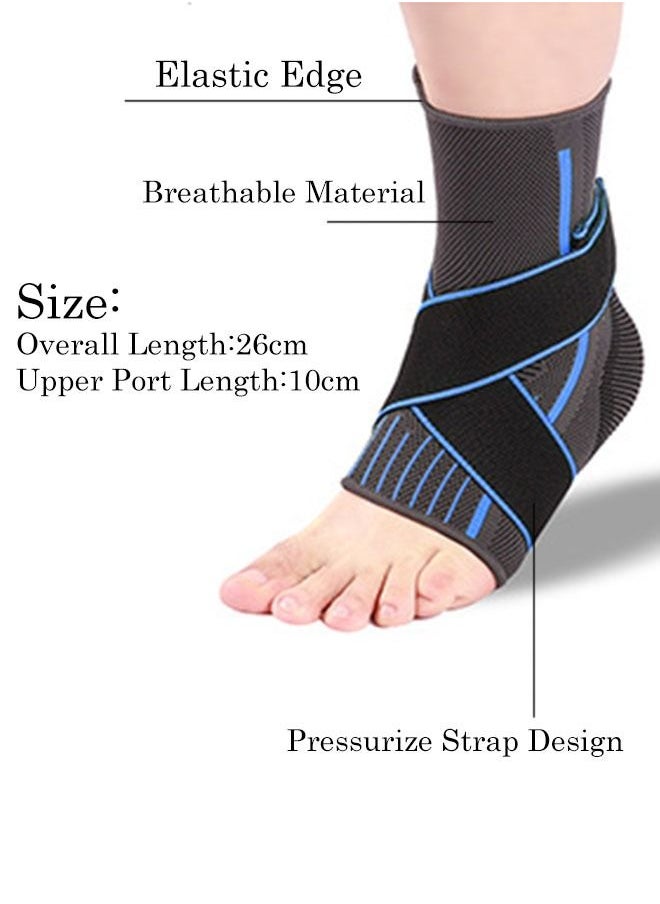 SHIWEI Adjustable Elastic & Comfortable Ankle Brace, Compression Ankle Support Men & Women, Ankle Wrap & Support Protectors Sleeve, Stabilize Ligaments-Eases Swelling and Sprained Ankle (M, 1pcs)  - Image 3