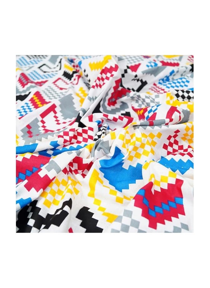 Story at Home Story at Home 152 TC 100 % Cotton Flat Double Bedsheet Set, Multi-Colour, 225 x 250cm  - Image 5