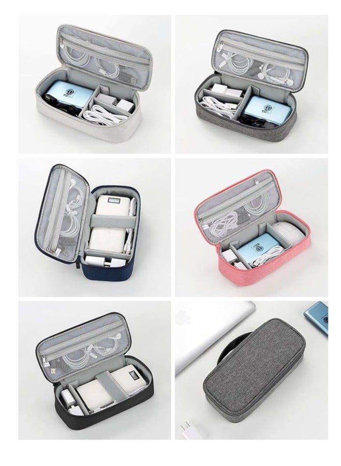 Arabest Travel Electronic Organizer, Waterproof Electronics Accessories Cases,Single Layer Travel Cable Organizer Bag,Accessories Carry Bag for USB Data Cable,Earphone Wire,Power Bank, Phone,Black - Image 5