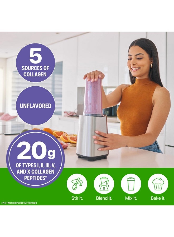 Orgain Hydrolyzed Multi Collagen Powder for Women & Men, 20g Collagen, Supports Hair, Skin, Nail & Joint Health, Type I, II, III, V, X, Vitamin C & Amino Acids, Non-GMO, Unflavored (21 Servings) 15oz - Image 3