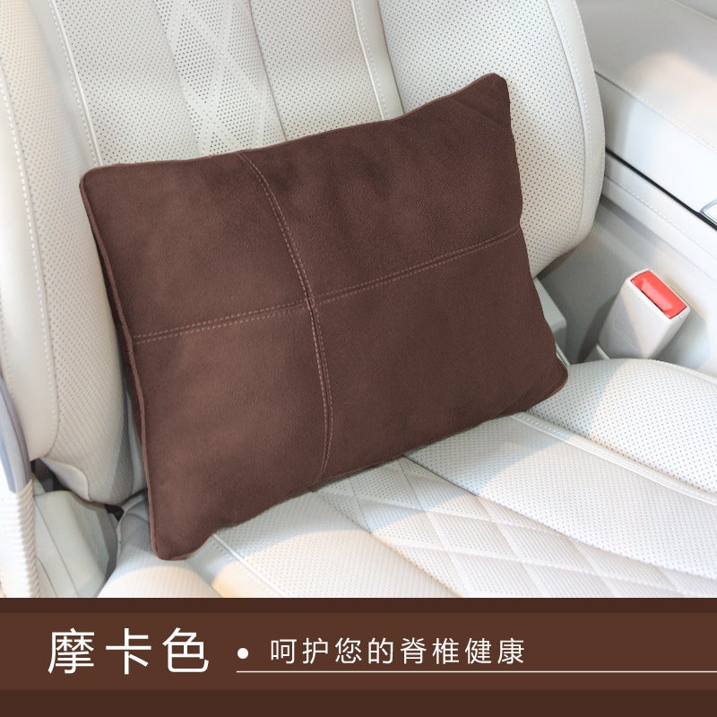 Mercedes S-Class Maybach Velvet Neck Pillow Mocha waist 