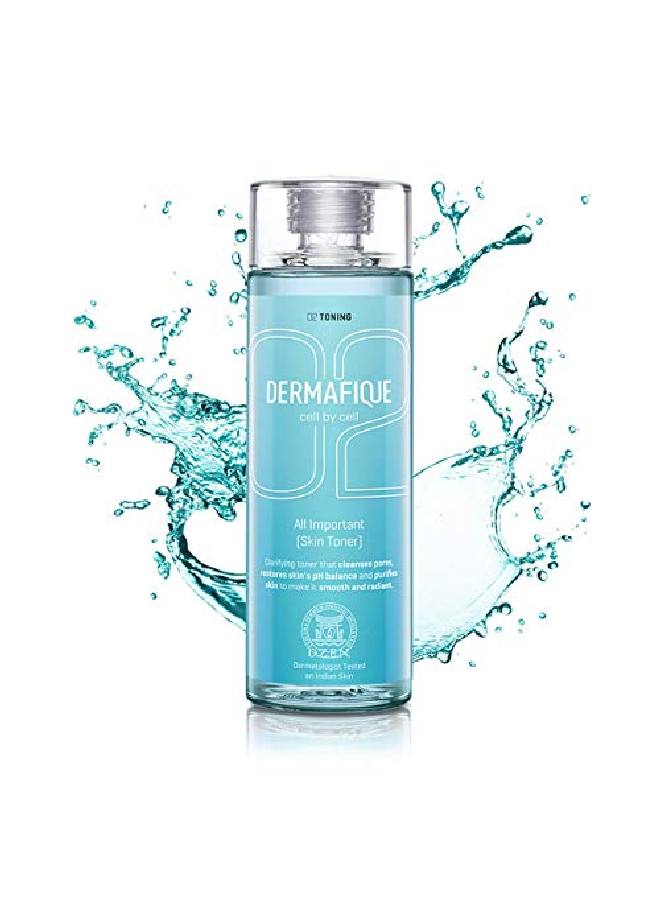Dermafique All Important Skin Toner 150 Ml For All Skin Types Dermatologist Tested - Image 2