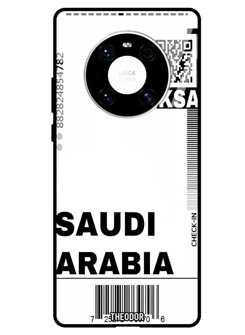 Theodor Protective Tempered Glass Case Cover HUAWEI MATE 40 PRO 5G  Saudi boarding pass - Image 1