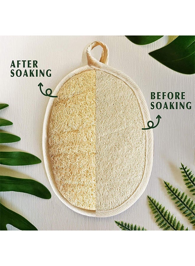 JS 3 Packs Natural Body Brush Loofah Bath, Loofah Bath Sponge Cleaning Exfoliation, Body Loofah Back Scrub - Image 2
