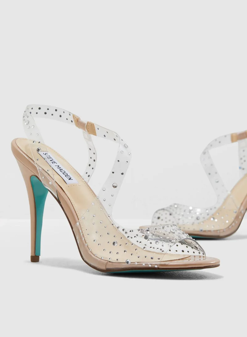 STEVE MADDEN Fey Sandal-Nude Patent