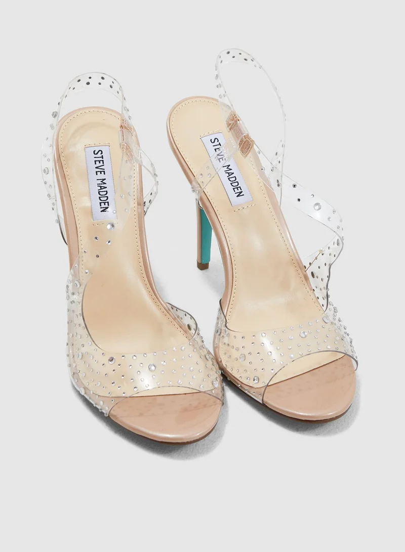 STEVE MADDEN Fey Sandal-Nude Patent