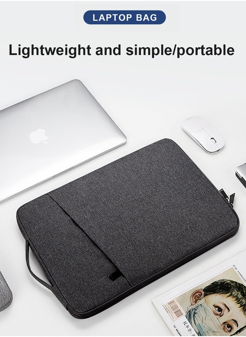 Generic - Laptop Sleeve for 13.3-Inch MacBook Air/Pro, 14-Inch MacBook Pro M4 / M3 / M2 / M1 2021-2024, 13-13.6 Inch Notebook, Waterproof Shock Resistant Bag Case with Accessory Pocket (Black) - Image 1