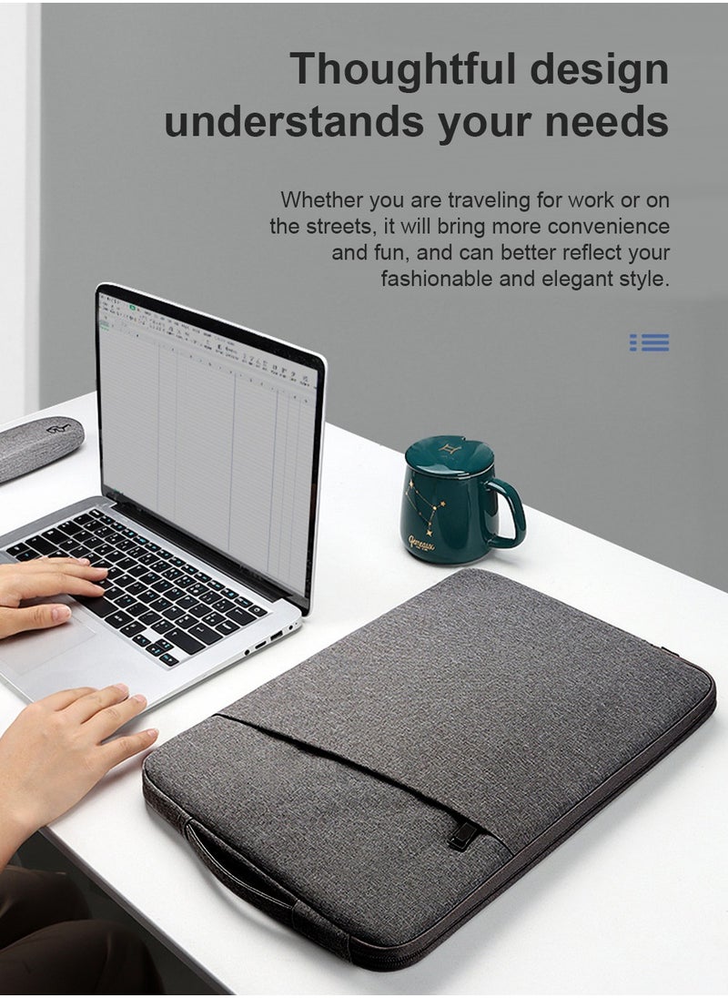 Generic - Laptop Sleeve for 13.3-Inch MacBook Air/Pro, 14-Inch MacBook Pro M4 / M3 / M2 / M1 2021-2024, 13-13.6 Inch Notebook, Waterproof Shock Resistant Bag Case with Accessory Pocket (Black) - Image 1