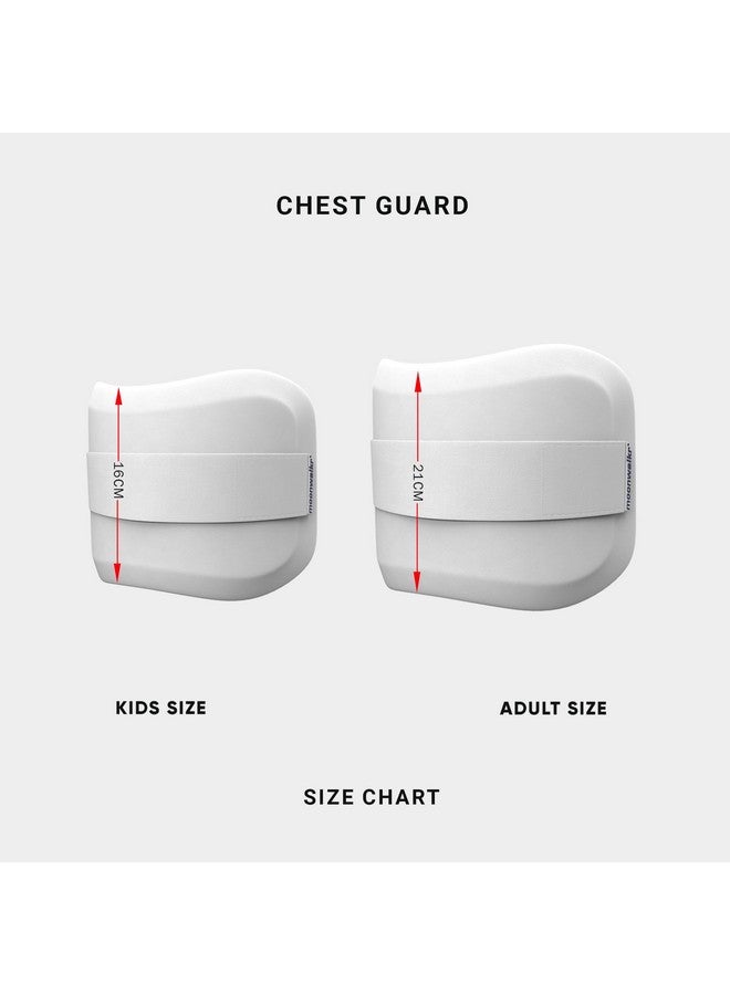 Moonwalkr Chest Guard Cricket For Batter’S Height (5’4”- 6’6”) Protective Gear Chest Protector Cricket Acce ories With Ballistic-Proof Composite Shell & 3-Inch Adjustable Strap For Adult Size White - Image 4