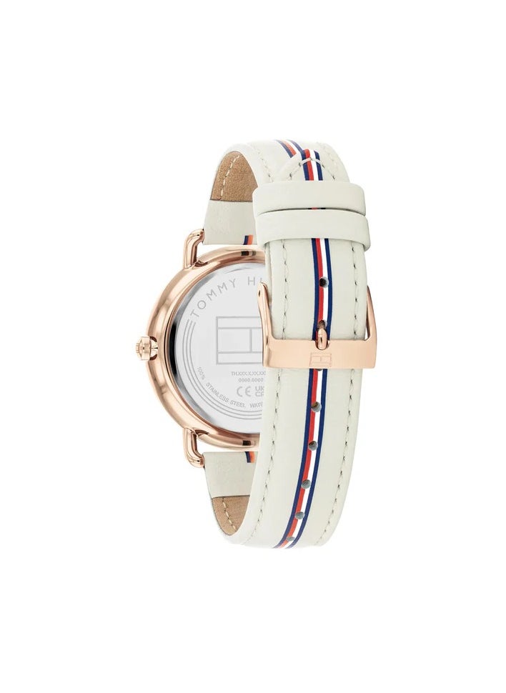 TOMMY HILFIGER TOMMY HILFIGER WOMEN'S BEIGE DIAL BEIGE LEATHER WATCH - 1782659  - Image 3