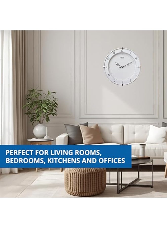 Ajanta 11 Inches Wall Clock for Home/Offces/Bedroom/Living Room/Kitchen (Step Movement, White)279 X 38.5 X 279 mm - Image 4