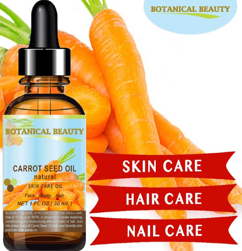 Botanical Beauty CARROT SEED OIL 100 % Natural Cold Pressed Carrier Oil. 2 Fl.oz.- 60 ml. Skin, Body, Hair and Lip Care. "One of the best oils to rejuvenate and regenerate skin tissues.â€ by Botanical Beauty - Image 3