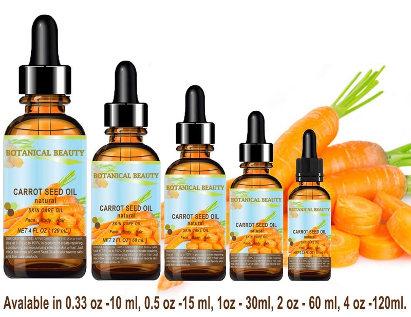 Botanical Beauty CARROT SEED OIL 100 % Natural Cold Pressed Carrier Oil. 2 Fl.oz.- 60 ml. Skin, Body, Hair and Lip Care. "One of the best oils to rejuvenate and regenerate skin tissues.â€ by Botanical Beauty - Image 5