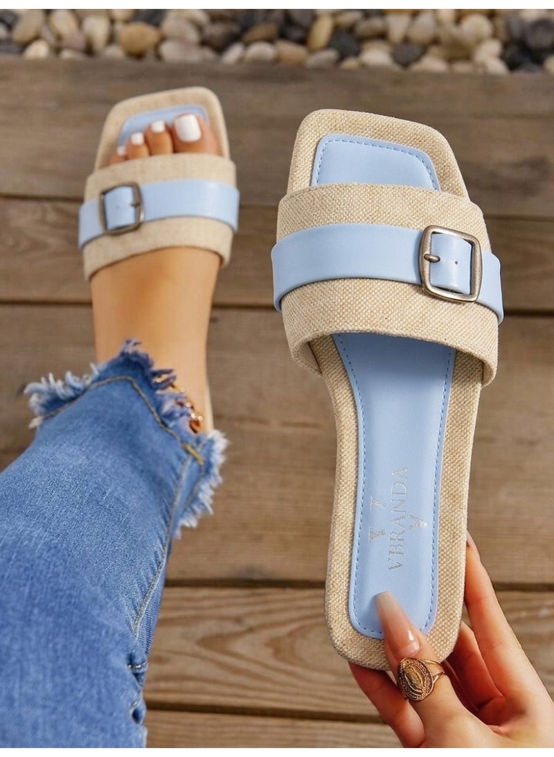 Vbranda A beautiful summer slipper, full of vitality and radiance, that gives you a bright look every time.SF-75-BABY  BLUE - Image 1