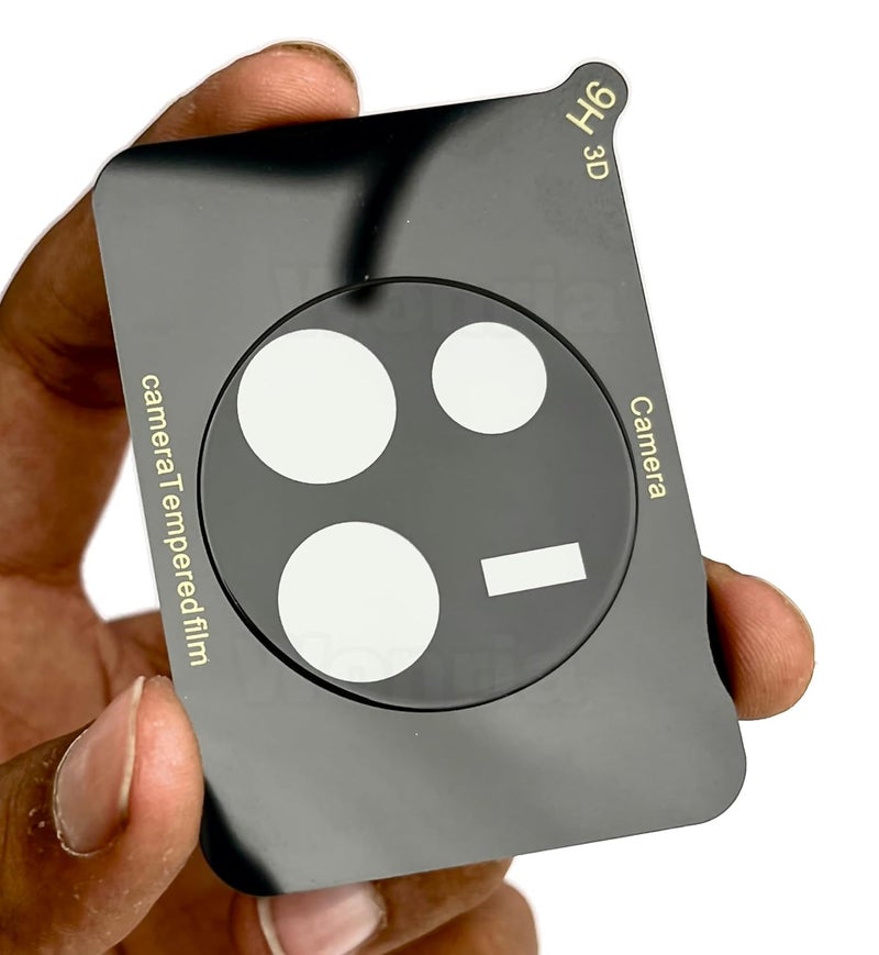 WonRia حماية عدسة الكاميرا الخلفية لهاتف Vivo V30e 5G - واقي زجاجي [3D متميز] - أسود - Image 3