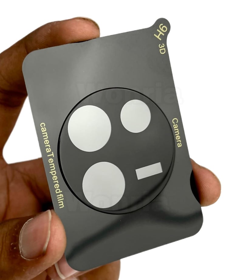 WonRia حماية عدسة الكاميرا الخلفية لهاتف Vivo V30e 5G - واقي زجاجي [3D متميز] - أسود - Image 2